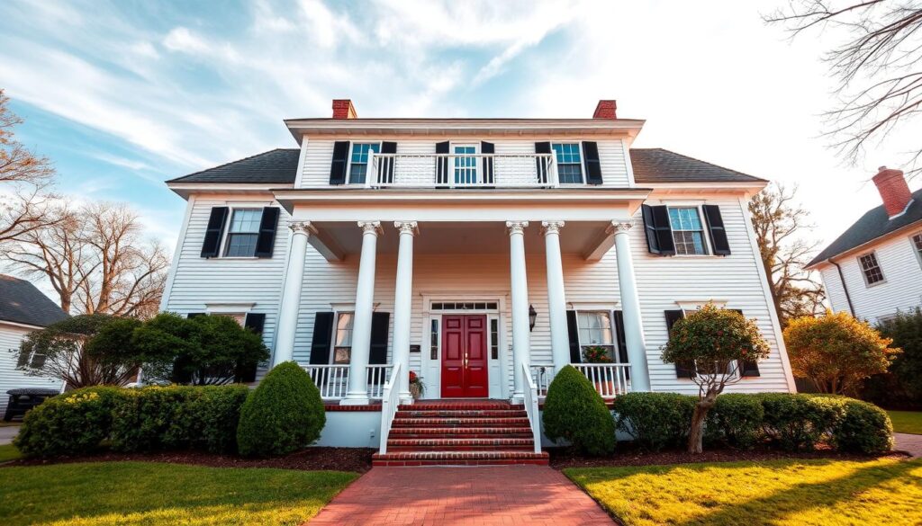 Colonial Bloxburg Historical Home Exterior