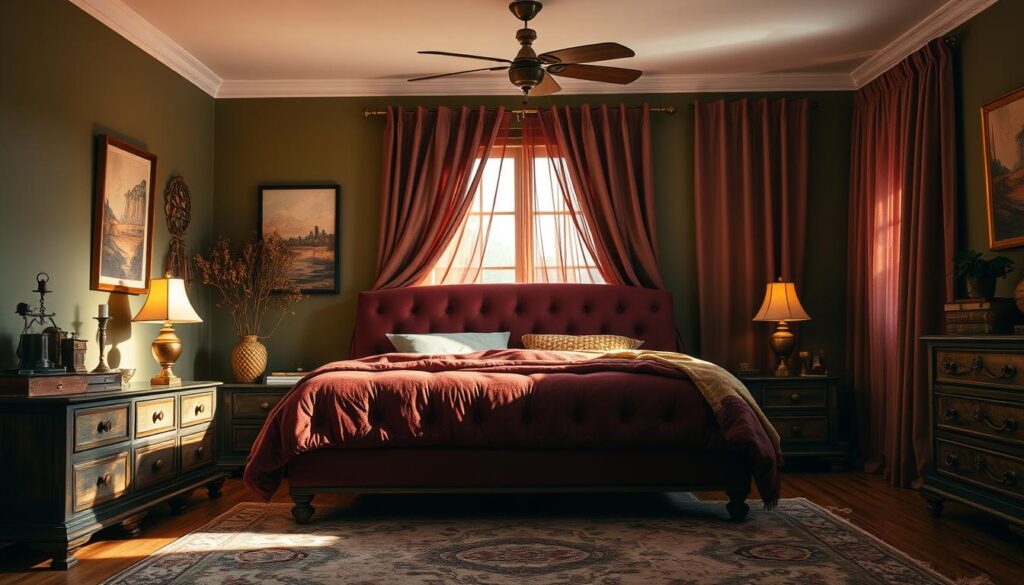 Moody Vintage Bedroom Color Palette