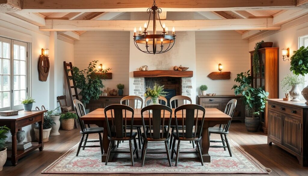 Rustic Farmhouse Dining Room Design