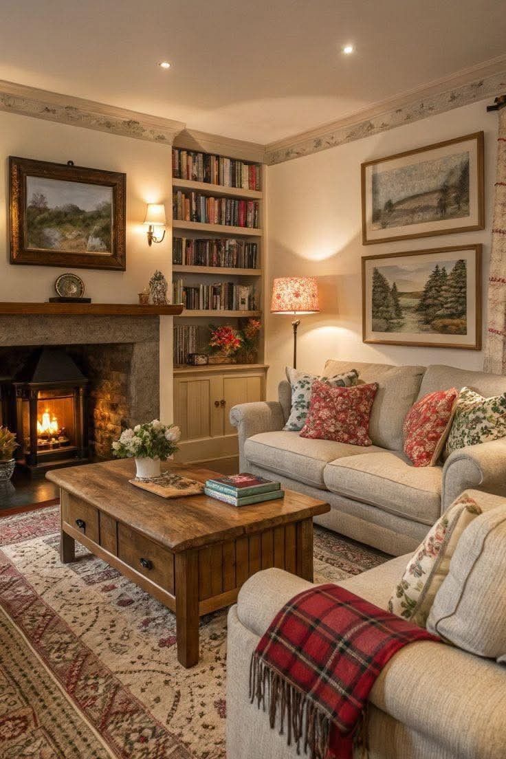 How I (Accidentally) Turned My Boring Living Room Into a Cozy English Cottage Retreat