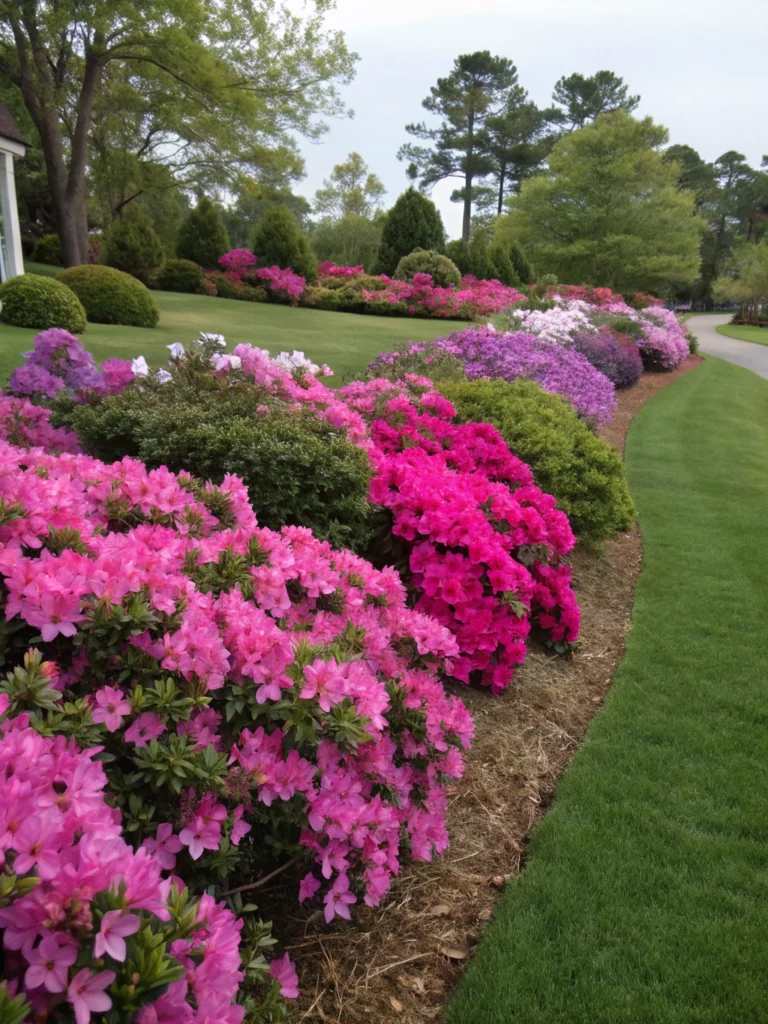 azalea flower bed landscaping ideas