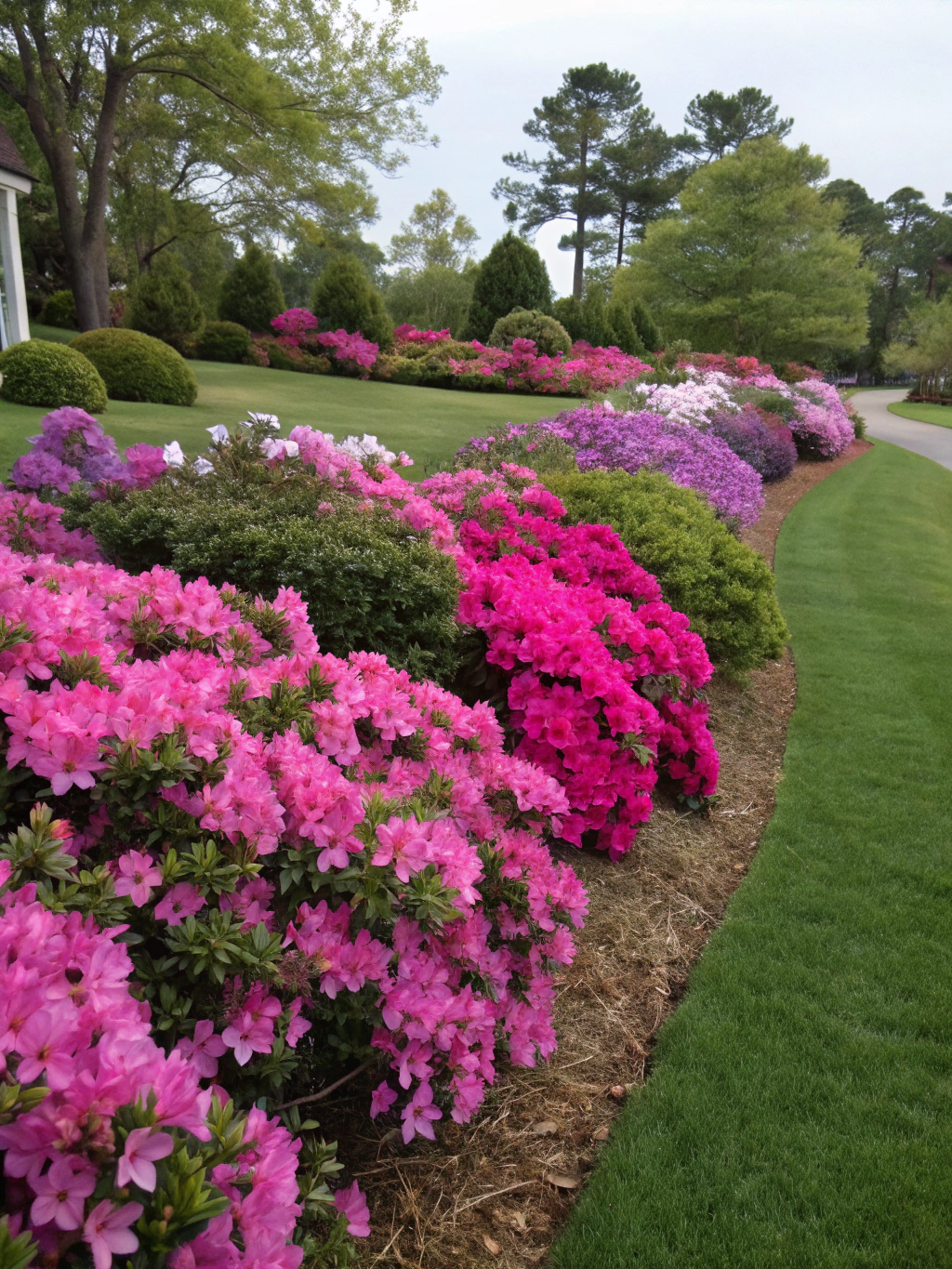 azalea flower bed landscaping ideas