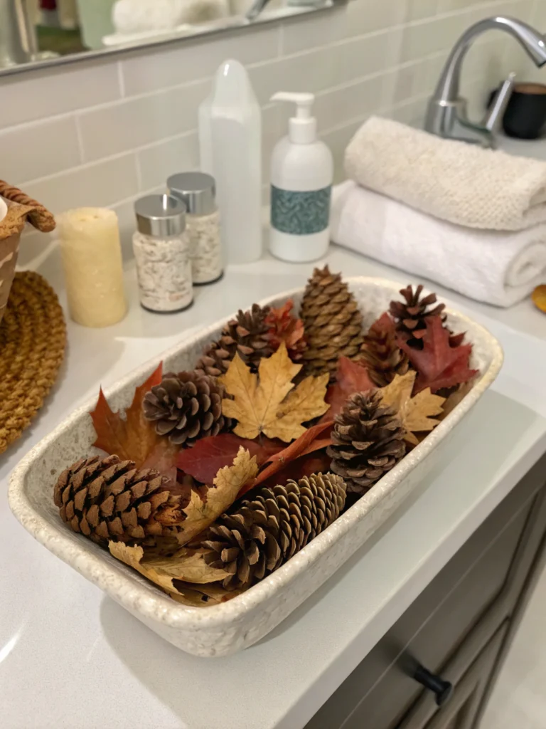 fall bathroom decor