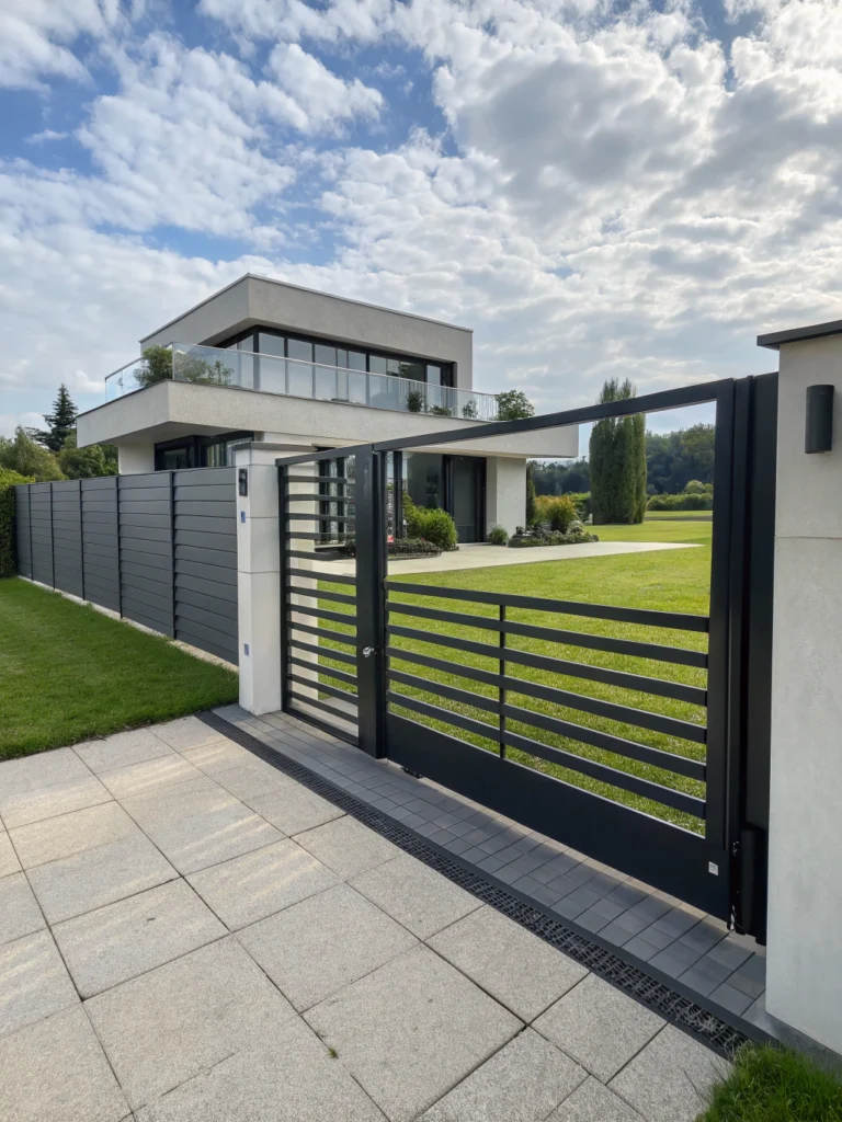 modern driveway gate ideas contemporary
