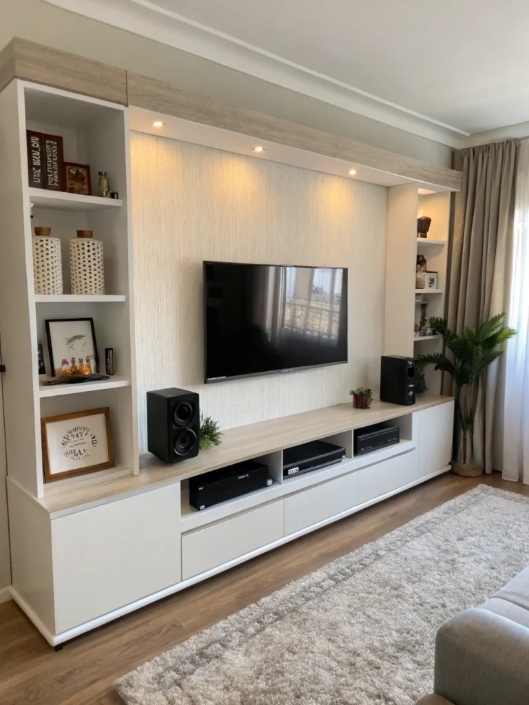 modern media wall design ideas living room