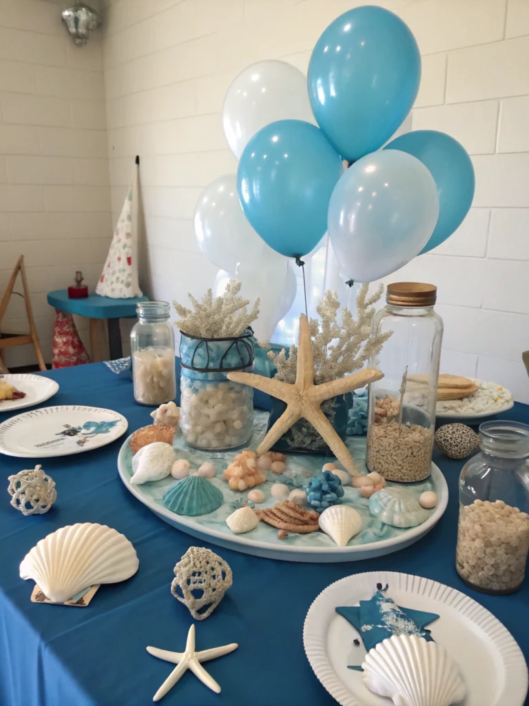 ocean themed bridal shower ideas decorations