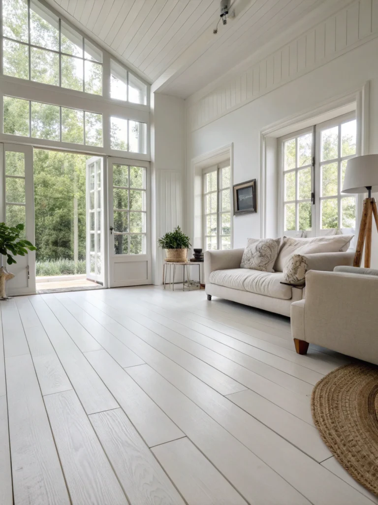 white wood floor living room ideas