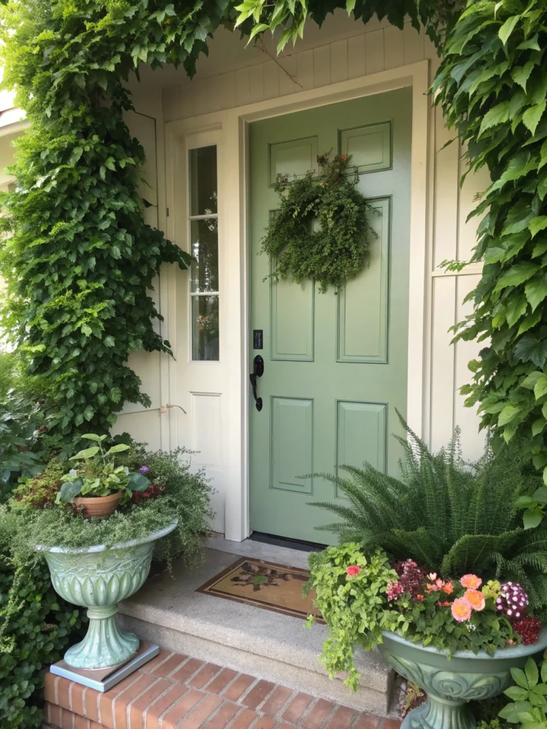 front door greenery