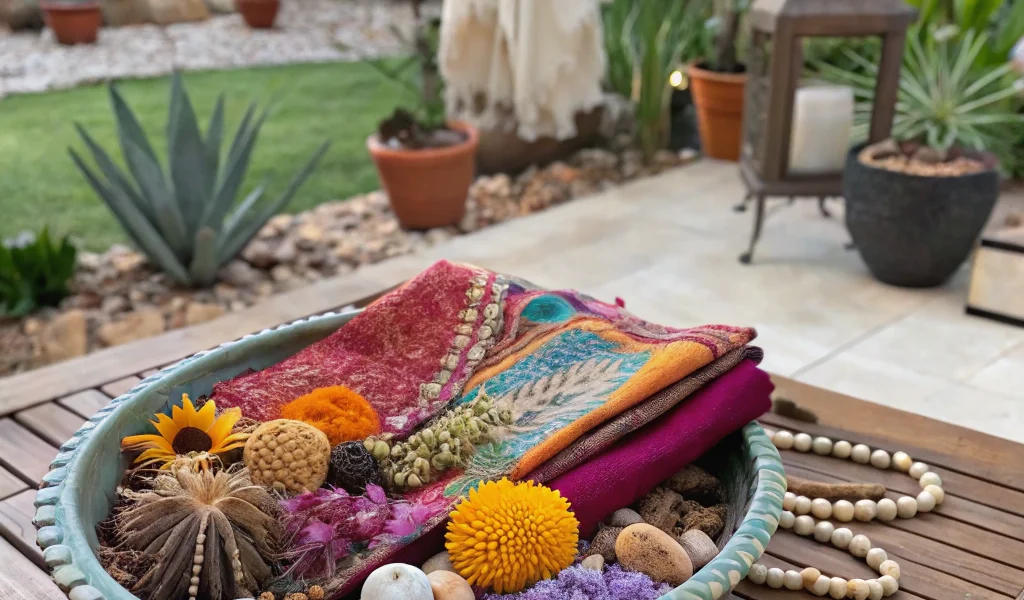 boho outdoor styling