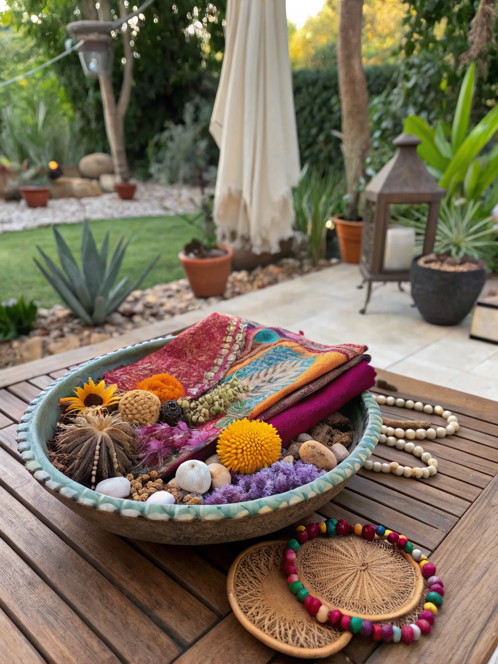 boho outdoor styling