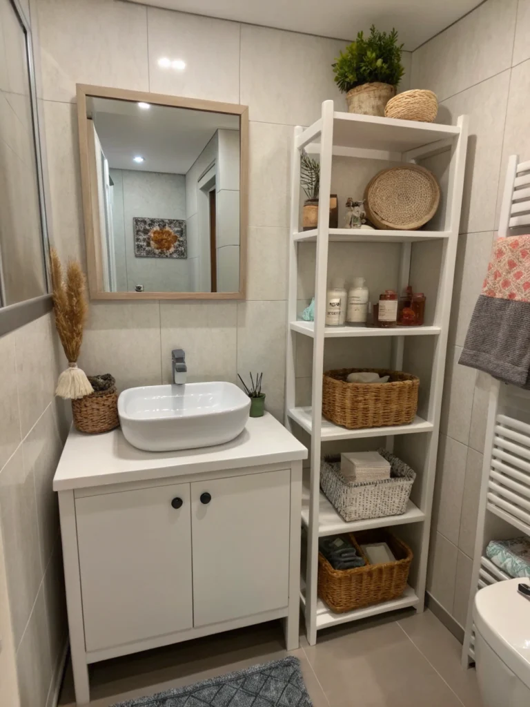 compact bathroom styling