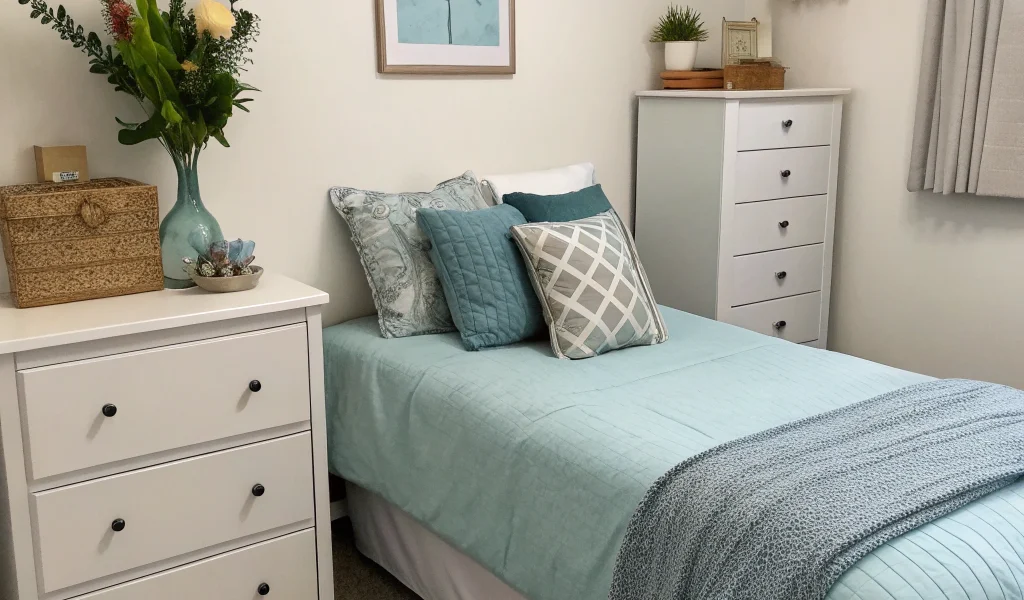 compact bedroom styling