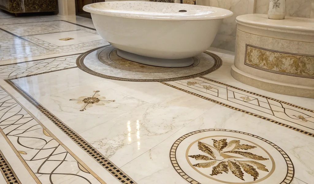 luxury bath flooring