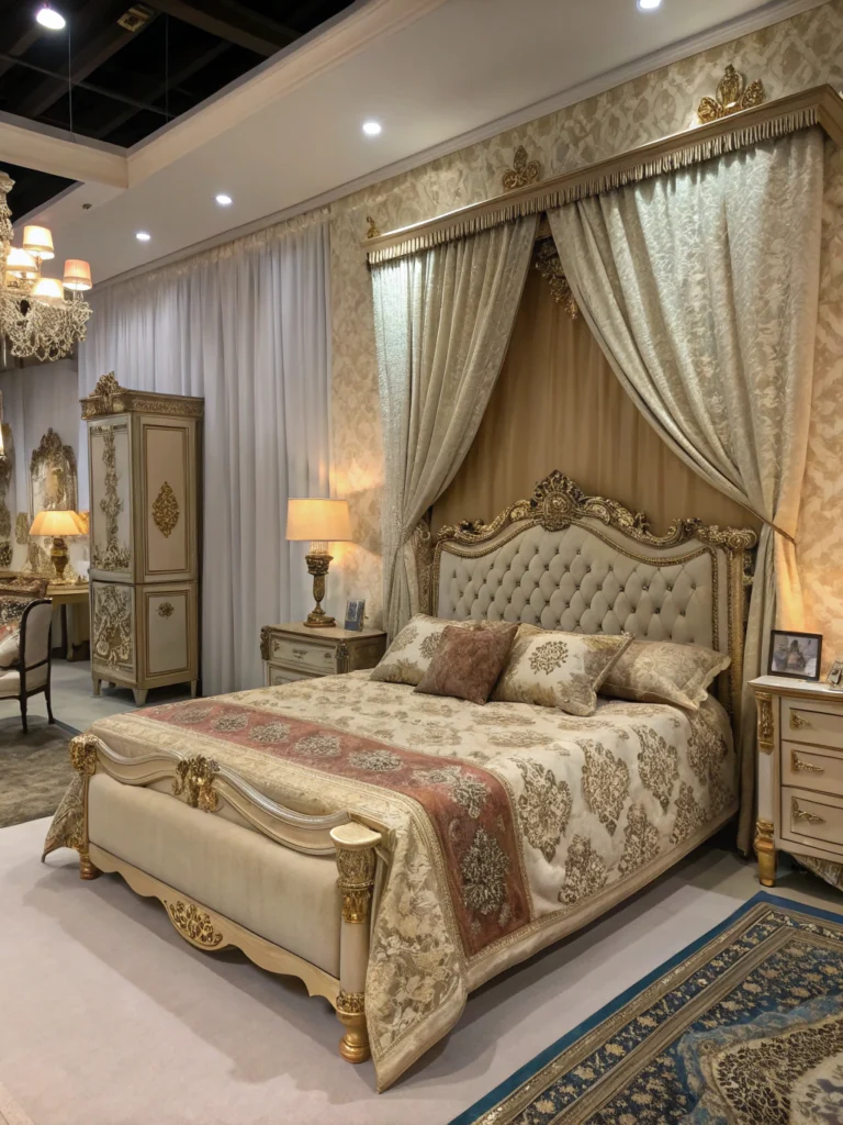 ornate bedroom styling