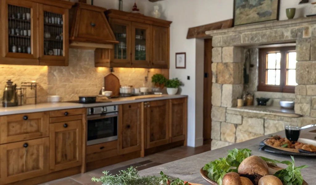 rustic kitchen styling