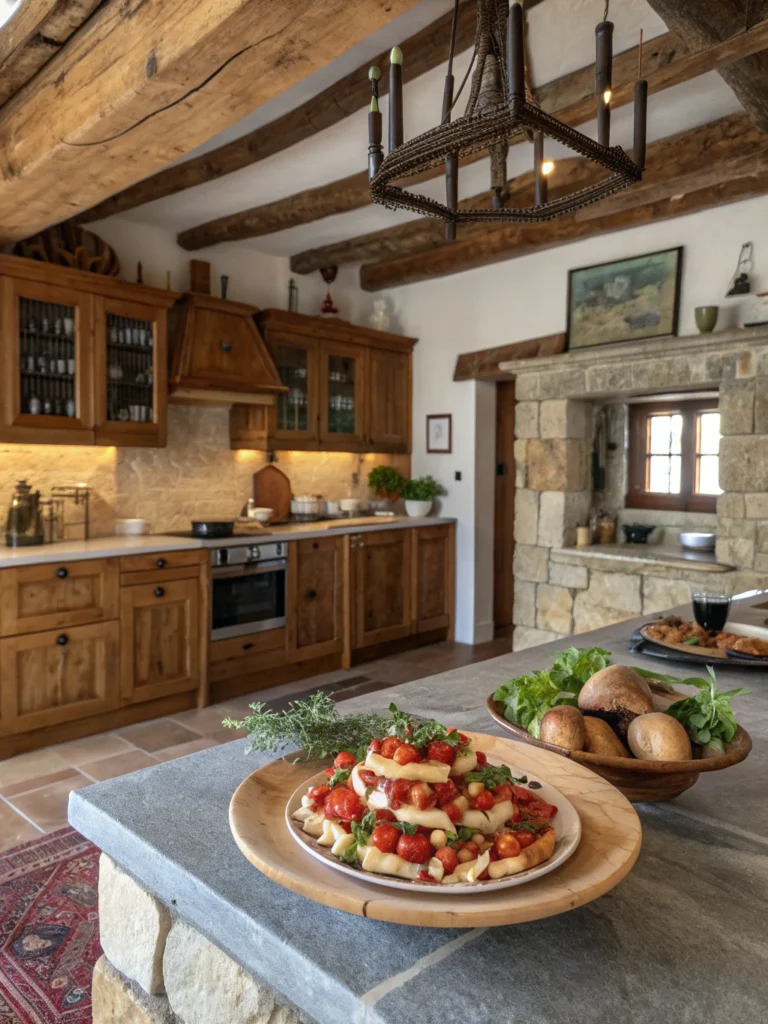 rustic kitchen styling