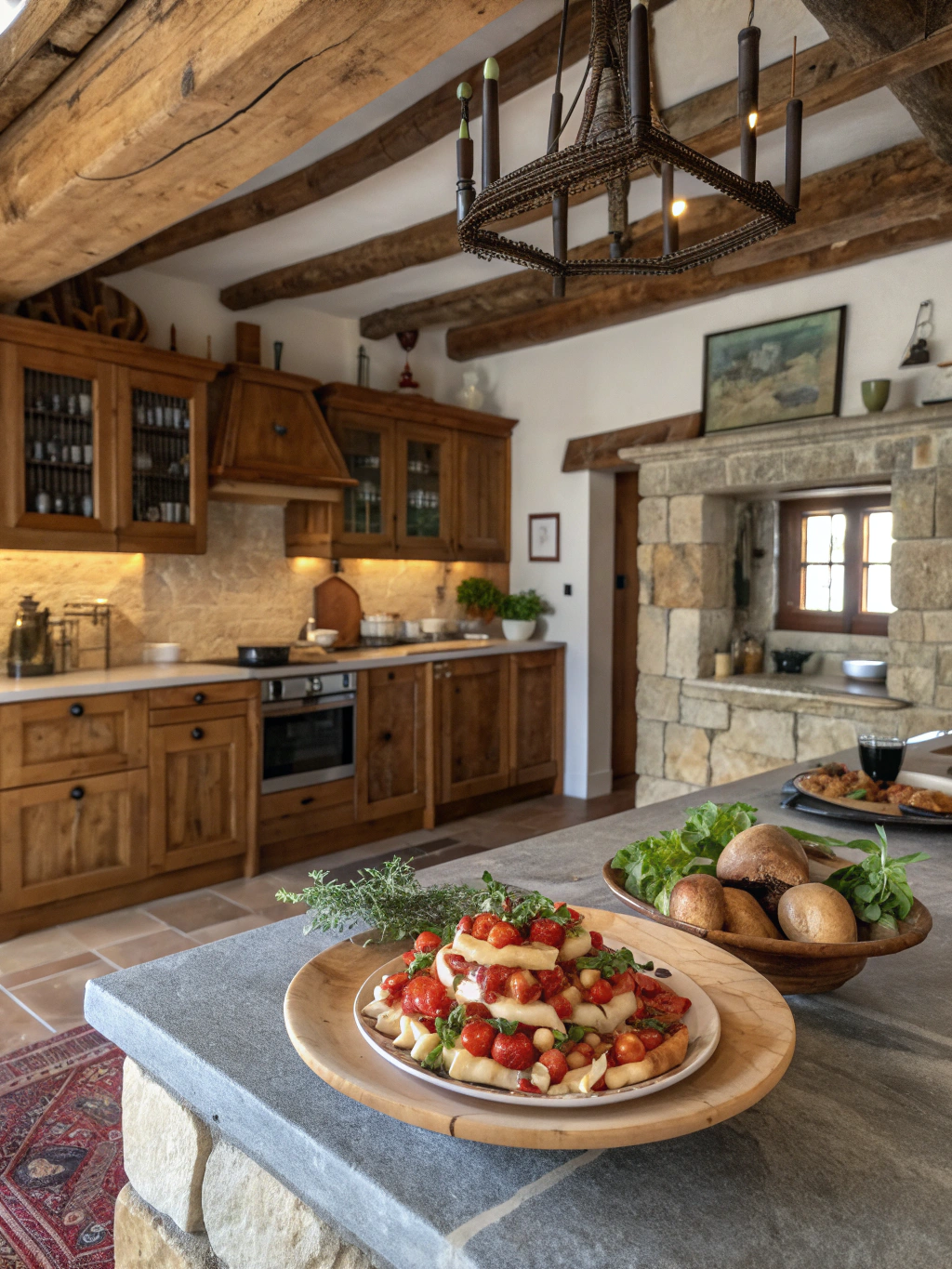 rustic kitchen styling