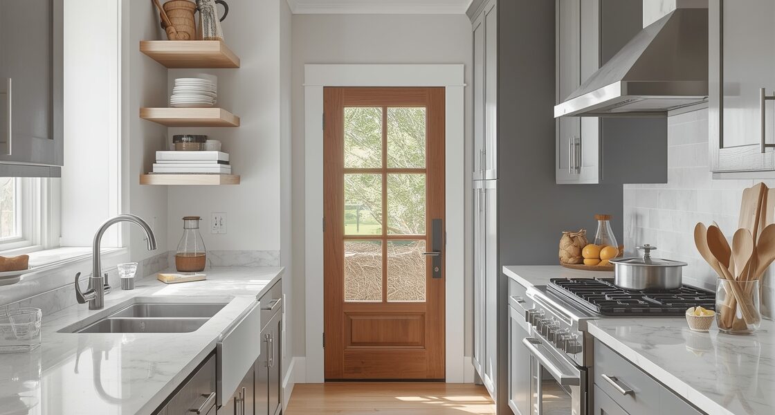 narrow kitchen designs