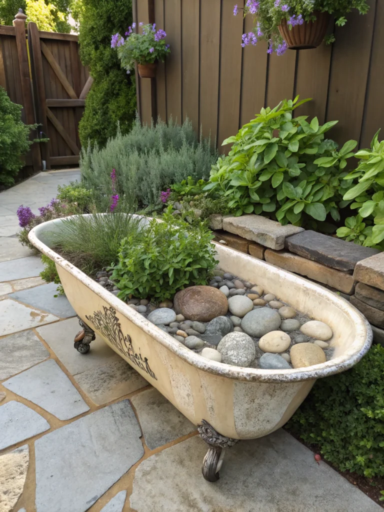 outdoor bath decor