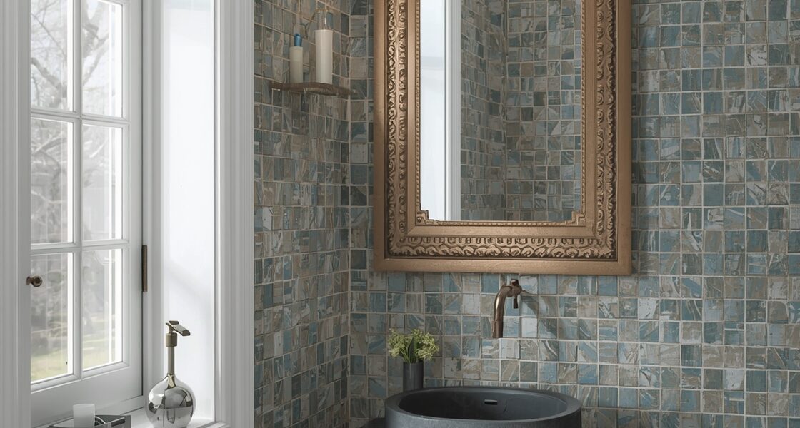 rustic small bathroom