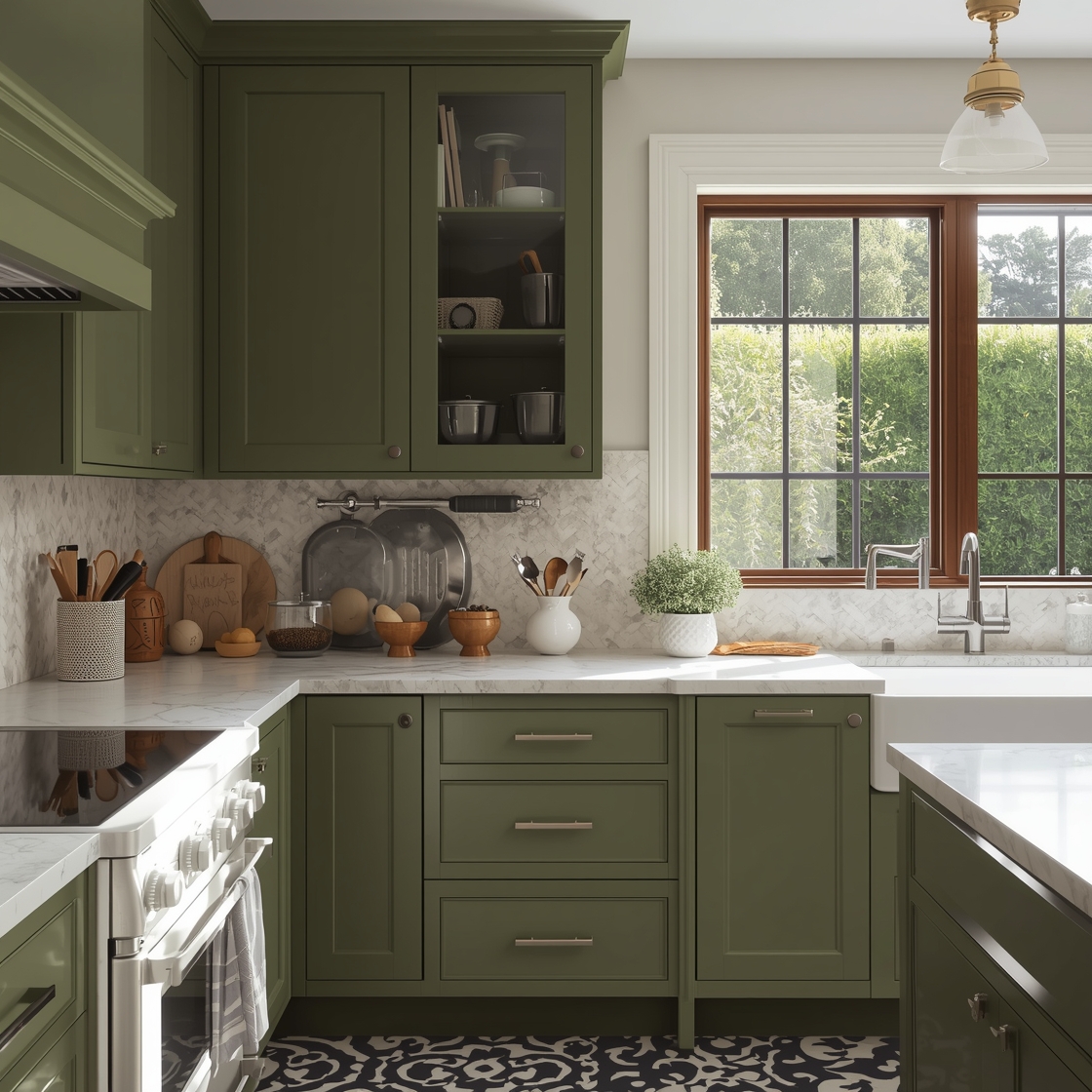 Sage Green Cabinets