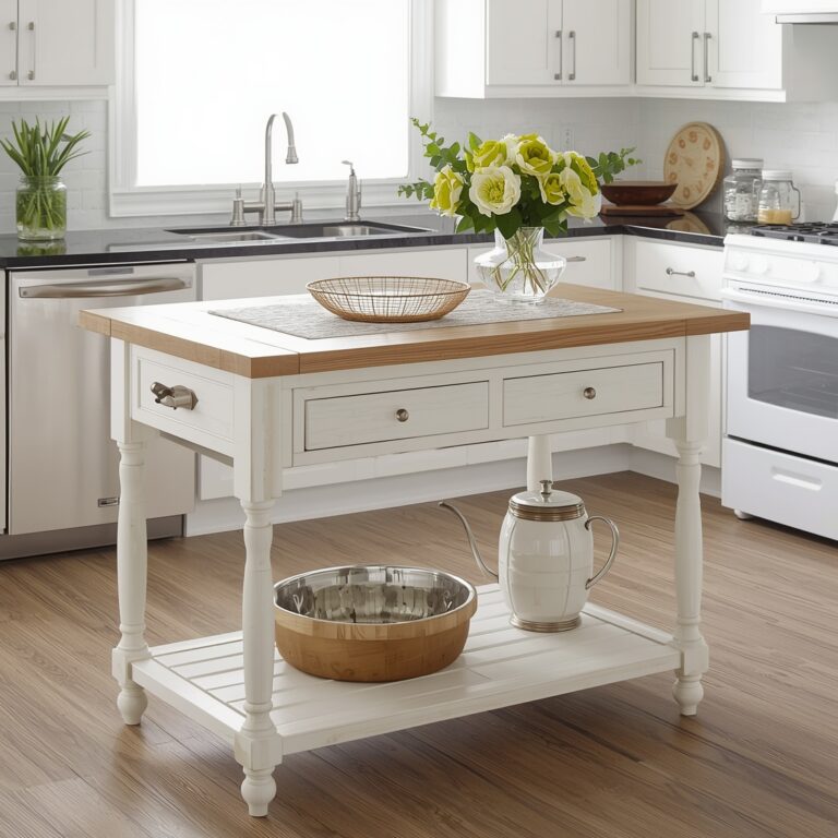 two-tone kitchen island
