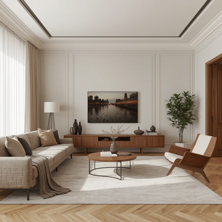 beige living room design