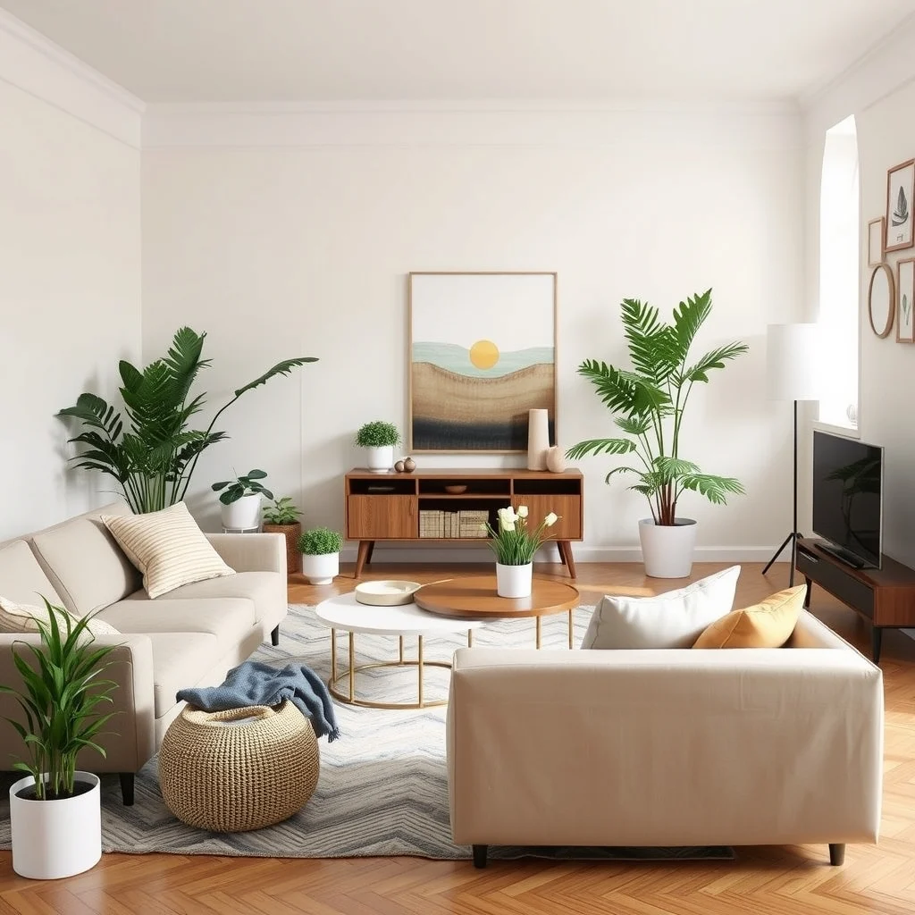 Apartment Decorating Ideas That Help You Get Your Security Deposit Back interior: 7. Create a cleaning‑friendly layout before moving out - How you arrange furniture can influence how easily you can sweep, mop, or vacuum during the final inspection. Keep pathways at least three wide around the main entry and between major pieces, allowing a
