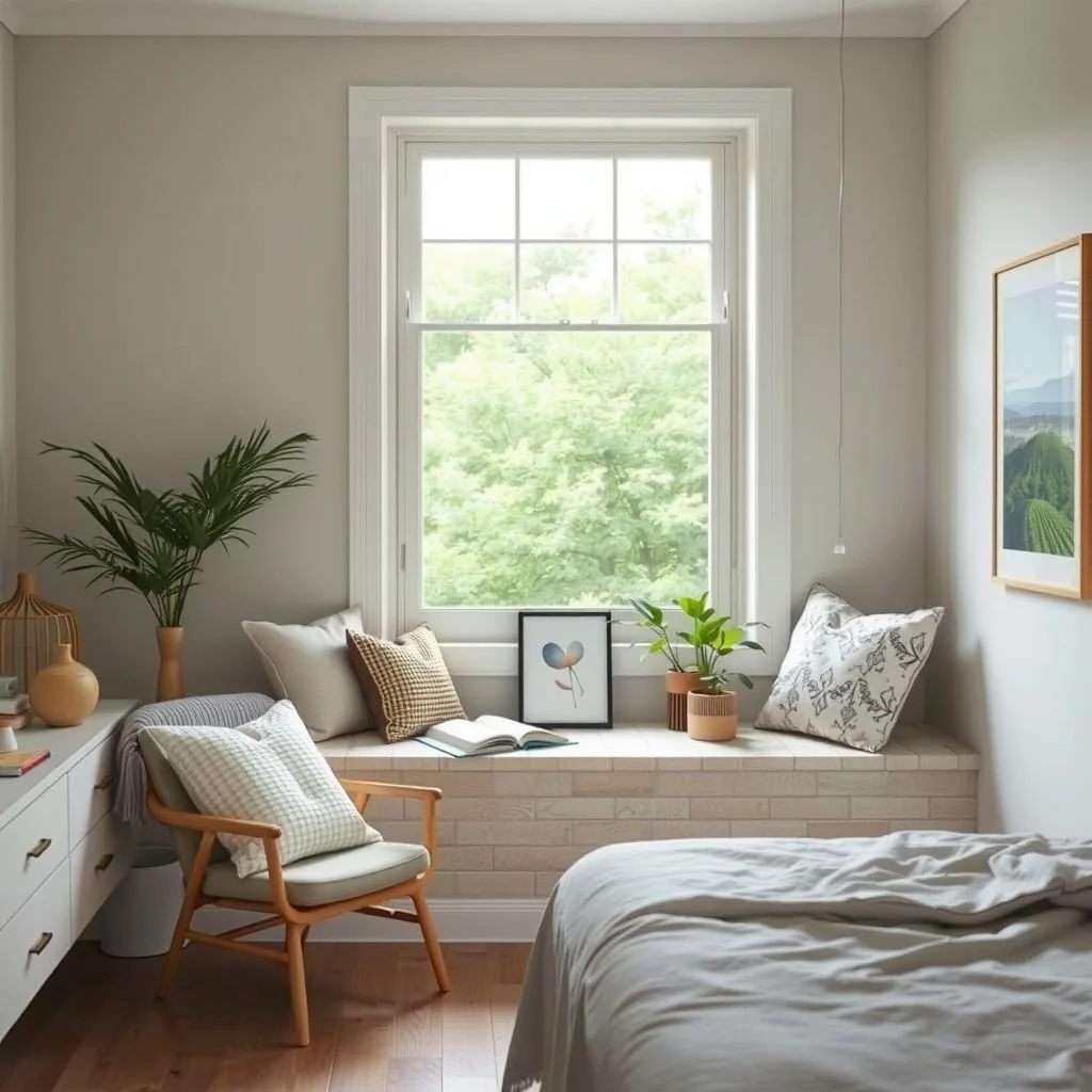 Bedroom Window Seat Ideas for a Cozy Reading and Relaxation Spot interior: FAQ - How do I choose the right size for a window seat? The seat should fit comfortably within the window’s width, leaving at least two inches of clearance on each side for trim. Measure the depth