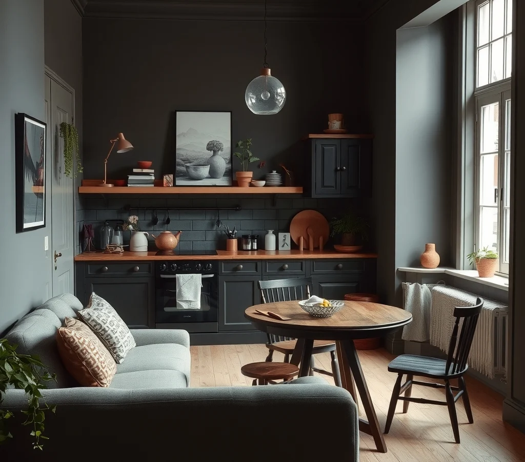 Dark Cottagecore Kitchen Ideas With Vintage Charm and Moody Colors