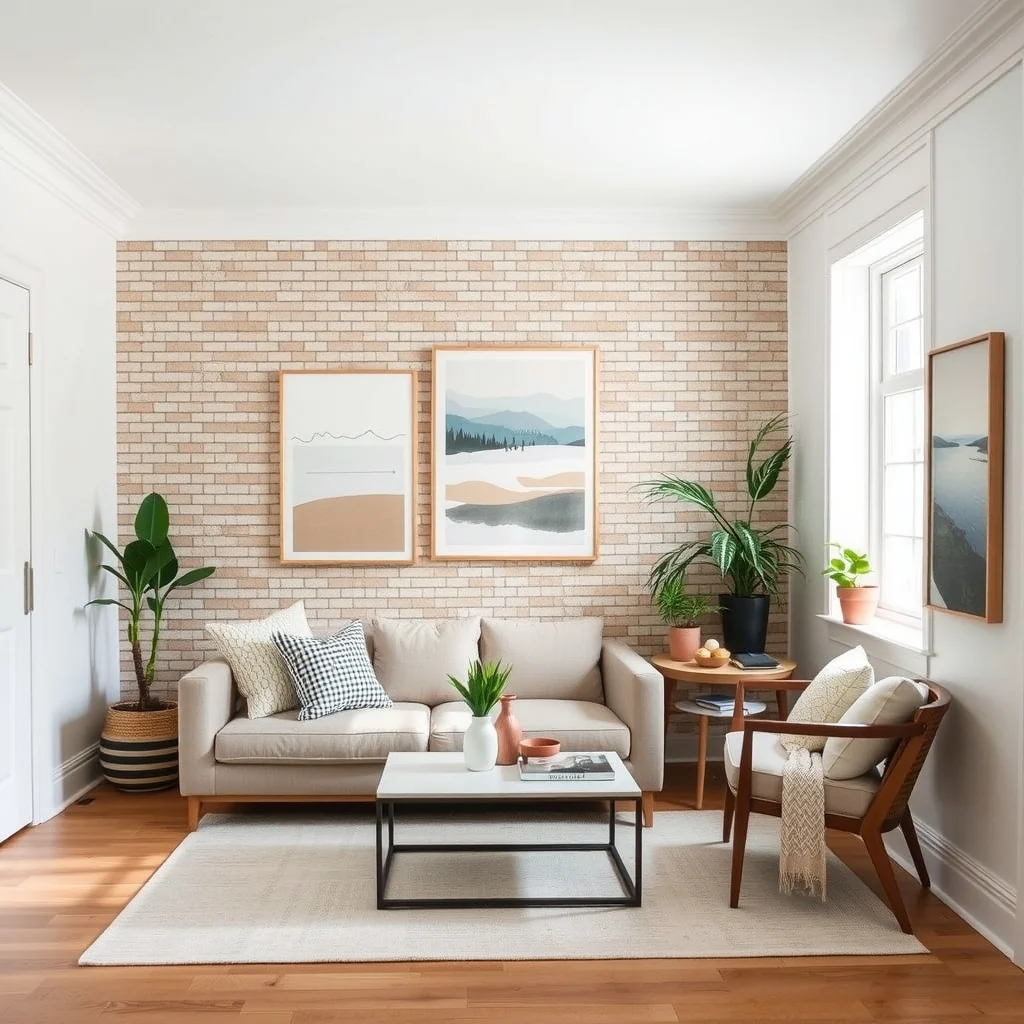 DIY Accent Wall Ideas for a High-End Look on a Small Budget interior: 4. DIY Tile Mosaic - Creating a mosaic from inexpensive porcelain or ceramic tiles can mimic the look of ‑crafted stone. Purchase a bulk box of small, neutral‑colored tiles and arrange them in a simple checkerboard or a more organic