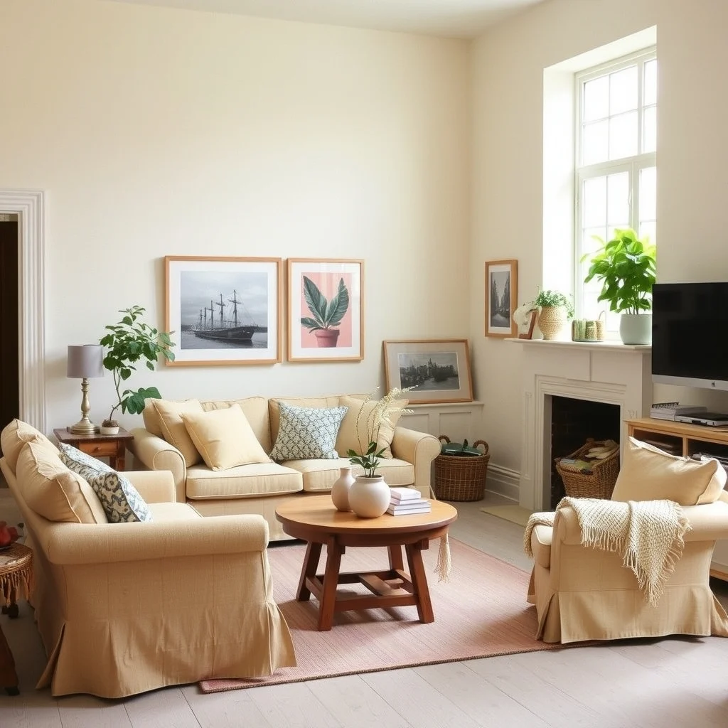 English Cottage Living Room Ideas for a Cozy and Collected Home interior: FAQ - How can I make a small living room feel like an English cottage? Start with a light, neutral wall color and add a few well‑chosen textiles. Small scale furniture, such as a low sofa and