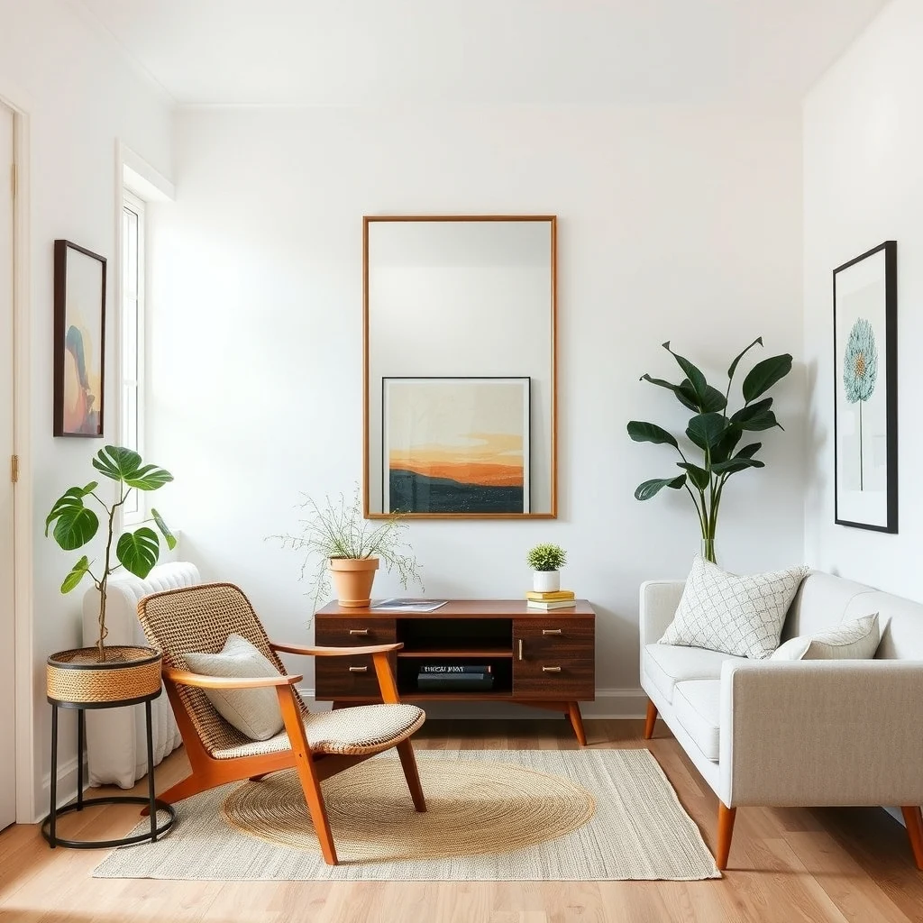 How to Decorate an Empty Wall Without Spending a Fortune interior: 6. Use a Large Mirror to Expand the Space - A well‑placed mirror can double the perceived size of a room, especially in narrow hallways or compact living areas. Choose a mirror with a frame that echoes an existing material in the space – for