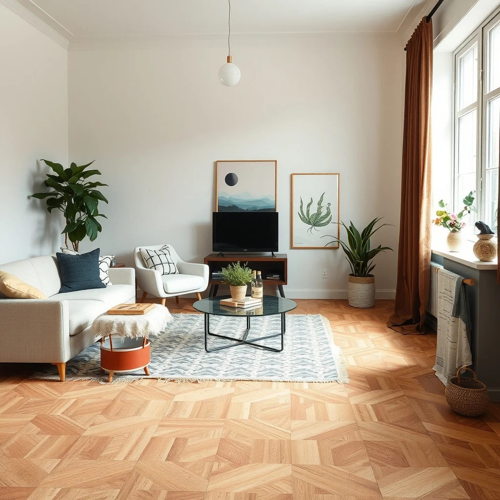 How to Hide Ugly Rental Floors Without Replacing Them interior: Final Thoughts - Living in a rental doesn’t mean you have to accept every design flaw that comes with it. By layering rugs, adding removable tiles, using decals, incorporating floor‑level furniture, hanging long curtains, adjusting lighting, and installing