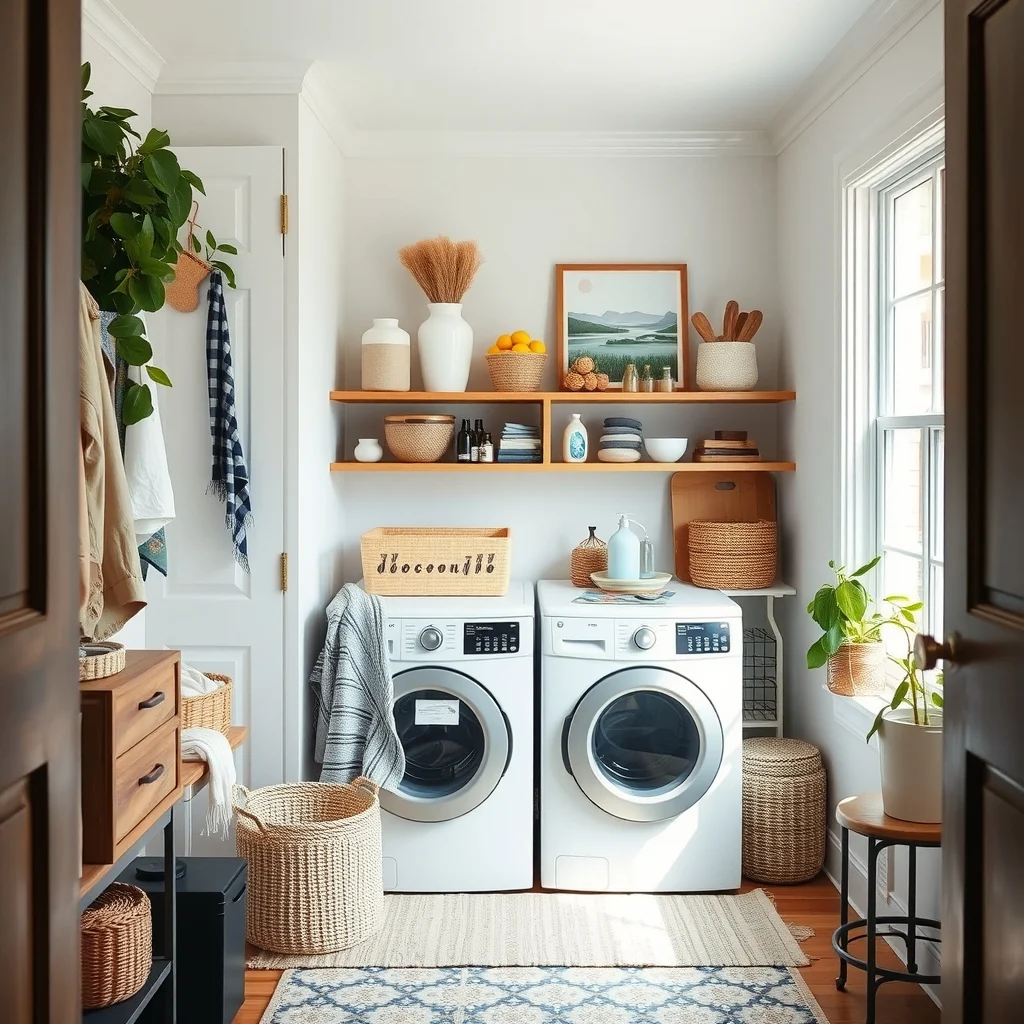 Laundry Closet Makeover Ideas for Homes Without a Laundry Room interior: 5. Use Clear Bins and Labels for Organization - Visibility is a quiet hero in a confined space. Clear, stackable bins let you see the contents at a glance, reducing the time spent rummaging for fabric softener or stain remover. Attach a simple label