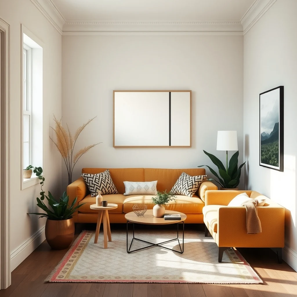 Narrow Living Room Furniture Layout Ideas That Improve the Flow interior: 6. Embrace Mirrors to Extend Sightlines - A well‑placed mirror can double the perceived width of a narrow living room. Mount a rectangular mirror on the wall opposite the main seating, preferably at eye level, to reflect natural light and the view