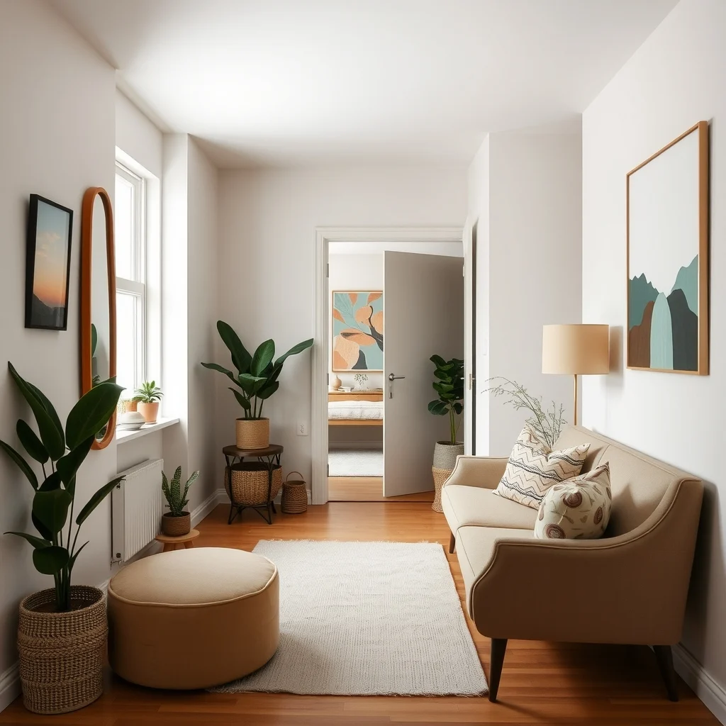 Renter-Friendly Entryway Ideas for Apartments Without an Entrance Hall interior: Frequently Asked Questions - How can I make the entry feel larger without major renovations? A mirror is the quickest way to add depth, especially a tall, narrow one placed opposite the door. Pair it with a light-colored rug