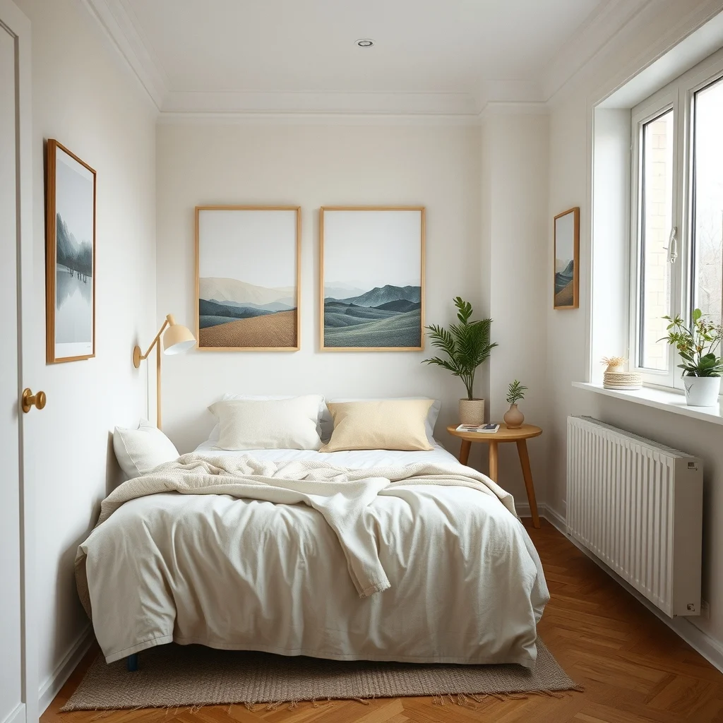 Scandinavian style small bedroom