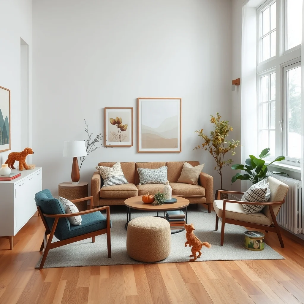 Winter Living Room Decor Ideas That Make Your Home Feel Extra Cozy interior: 6. Rearrange Seating to Encourage Intimate Conversation - The way furniture is arranged can either invite interaction or create visual distance. Pull the sofa slightly away from the wall and angle a pair of accent chairs toward it, forming a gentle “U” shape.